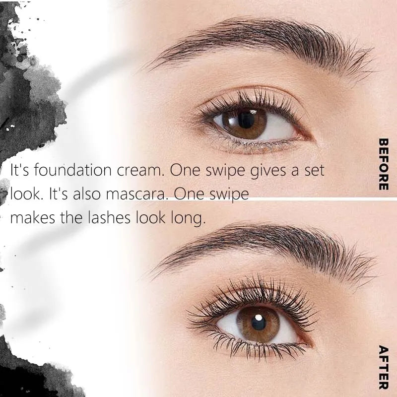 Black Mascara, Waterproof & Long-Lasting, Volumizing and Curling, Suitable for Mascara Base and Everyday Look