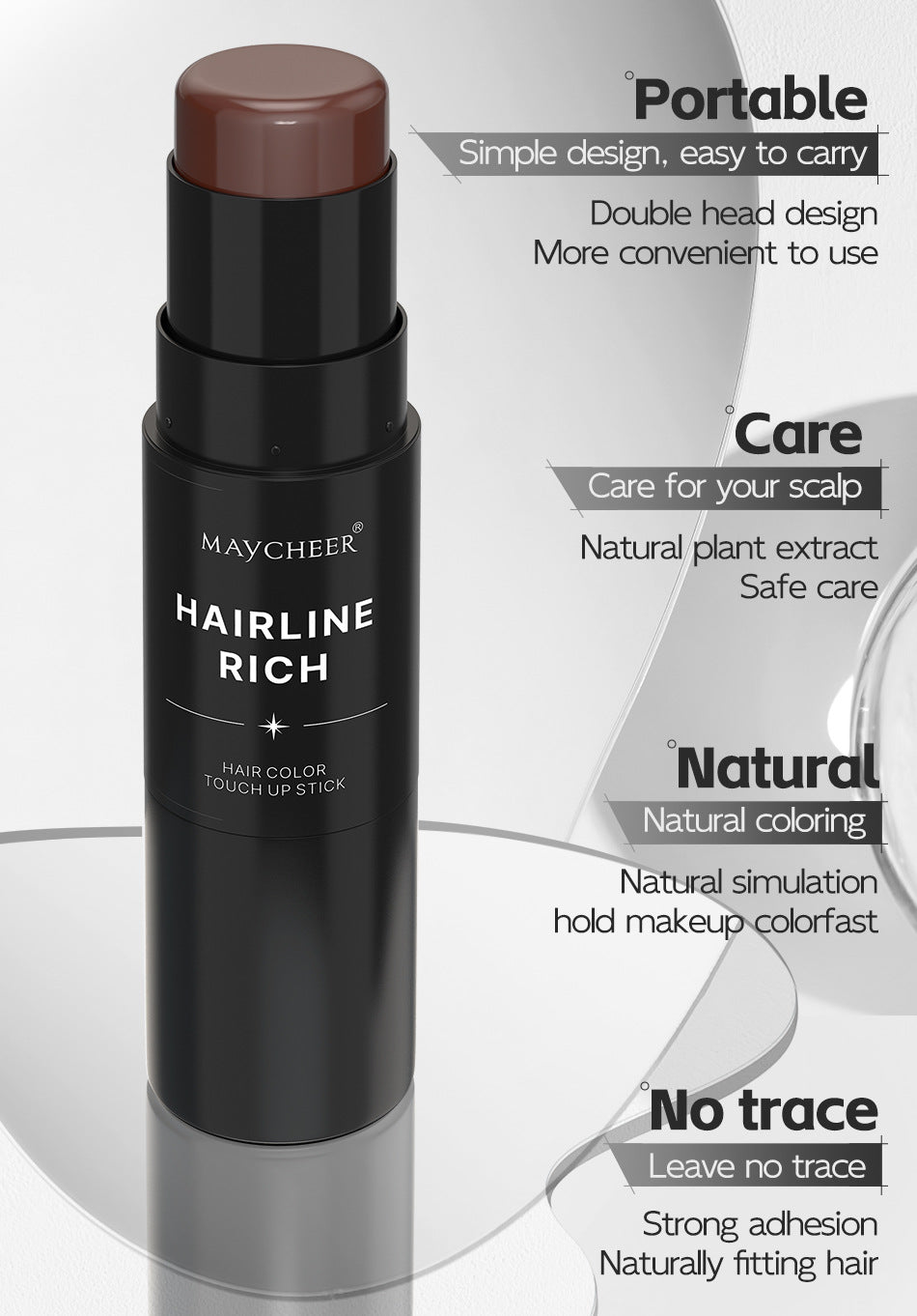 Waterproof Hairline Concealer Stick - Instantly Conceal Roots and Shadows for a Natural-looking Makeup Look Shadow Powder Stick
