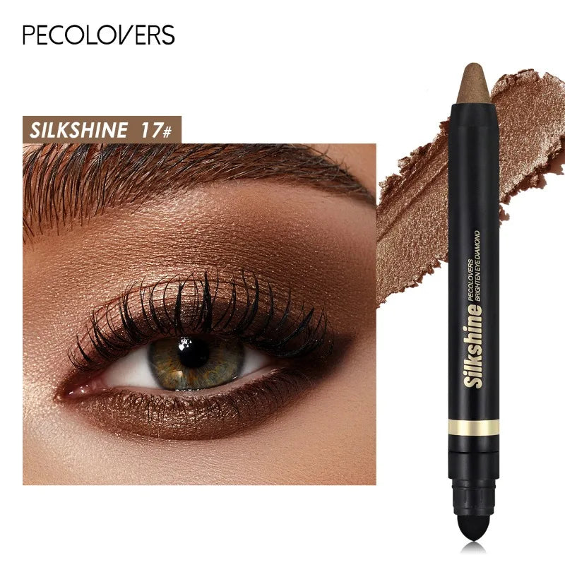 Waterproof and Sweatproof Double-ended Eye Shadow Stick 20 Colors Eye Highlight Naturally Brighten Eyes Eye Cosmetics
