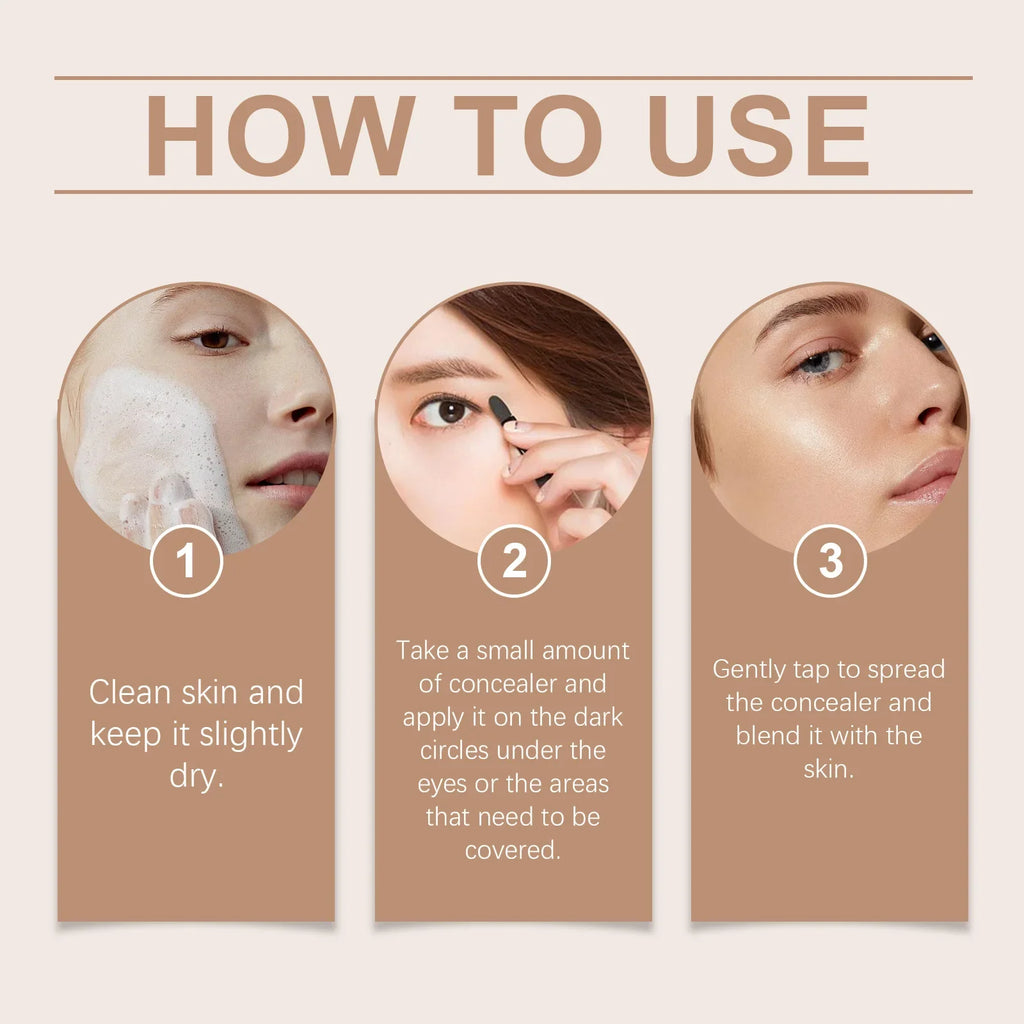 Concealer Lightweight Natural Coverage Of Skin Blemishes Spot Acne Print Cover Dark Circles Non-Removing Long-LastingMakeup
