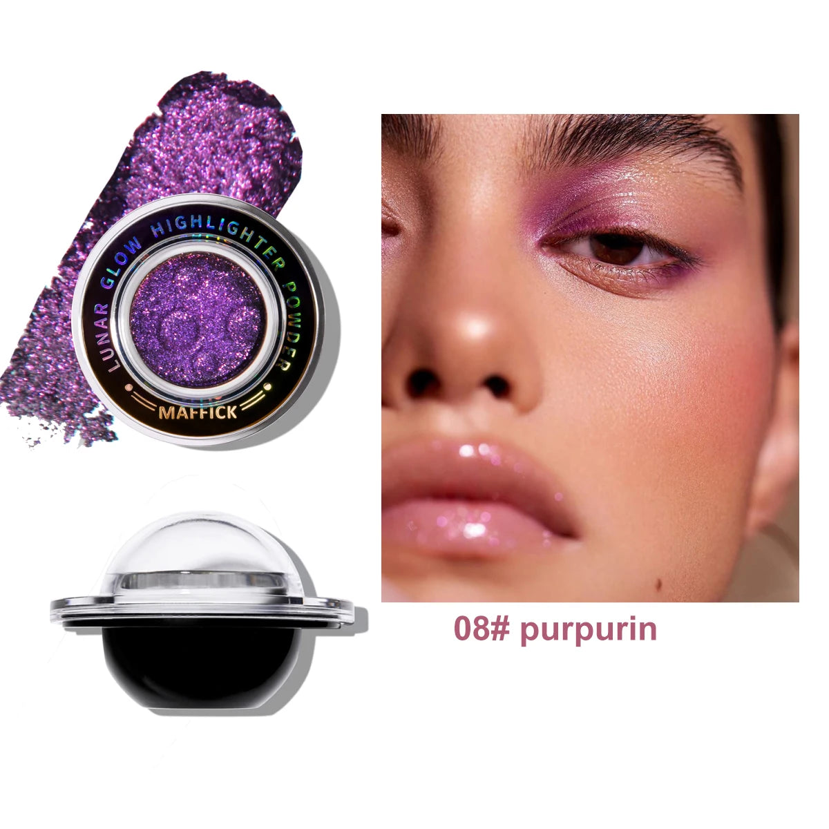 CHARMACY New 5 Multichrome Single Eye Shadow High Pigment Long Lasting Duo Chrome Eyeshadow Glitter Makeup For Eyes