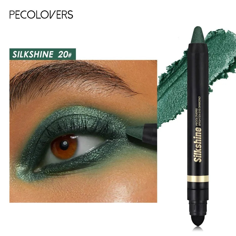 Waterproof and Sweatproof Double-ended Eye Shadow Stick 20 Colors Eye Highlight Naturally Brighten Eyes Eye Cosmetics