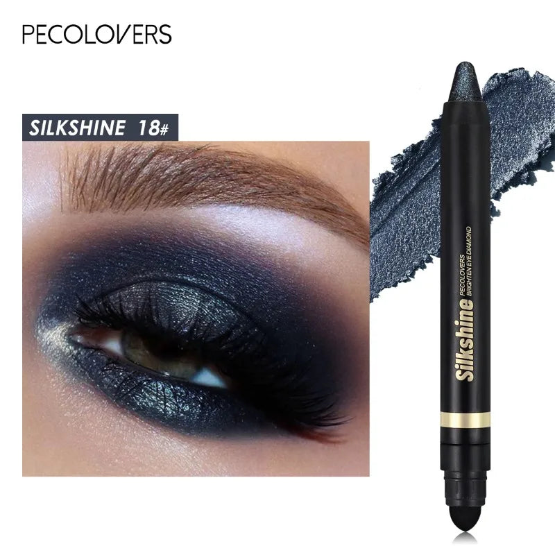 Waterproof and Sweatproof Double-ended Eye Shadow Stick 20 Colors Eye Highlight Naturally Brighten Eyes Eye Cosmetics