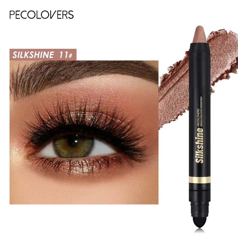 Waterproof and Sweatproof Double-ended Eye Shadow Stick 20 Colors Eye Highlight Naturally Brighten Eyes Eye Cosmetics