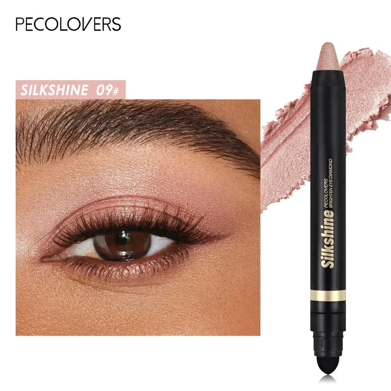 Waterproof and Sweatproof Double-ended Eye Shadow Stick 20 Colors Eye Highlight Naturally Brighten Eyes Eye Cosmetics