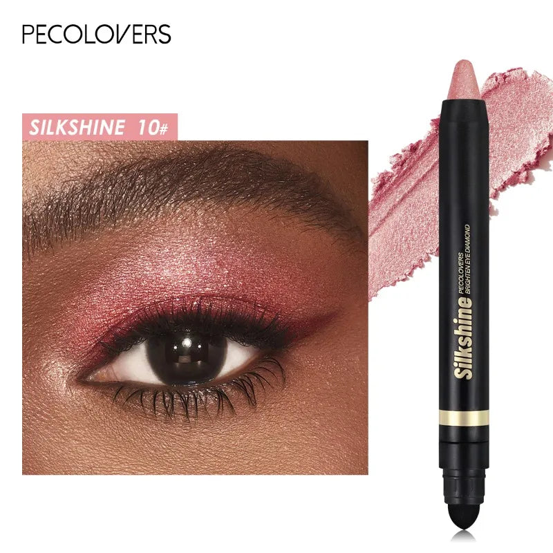 Waterproof and Sweatproof Double-ended Eye Shadow Stick 20 Colors Eye Highlight Naturally Brighten Eyes Eye Cosmetics