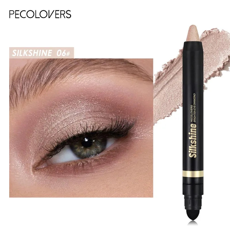 Waterproof and Sweatproof Double-ended Eye Shadow Stick 20 Colors Eye Highlight Naturally Brighten Eyes Eye Cosmetics