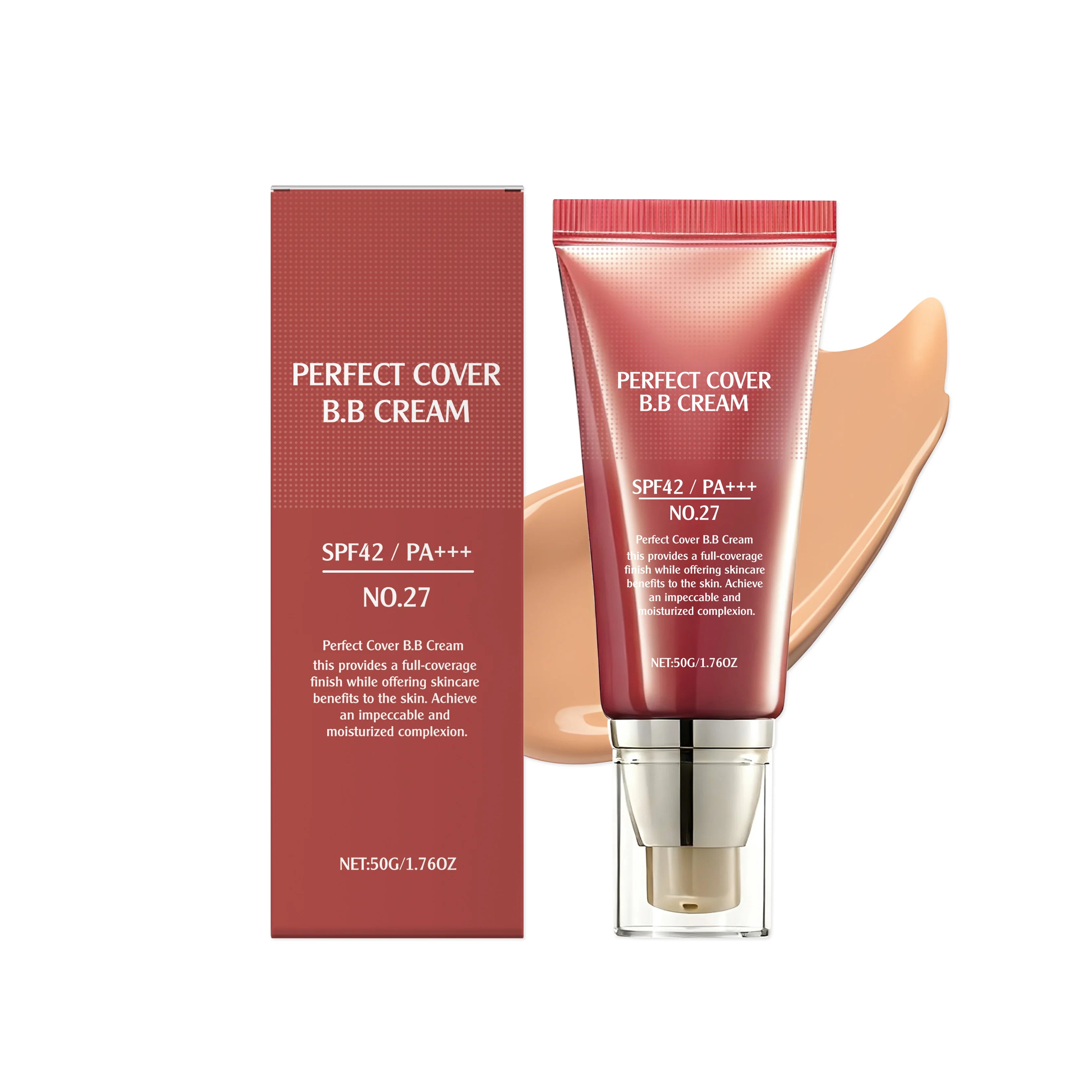 Concealer BB Cream Brightening Moisturizing Skin Oil Control Long-Lasting Makeup Full Coverage Natural Gentle Face Foundation