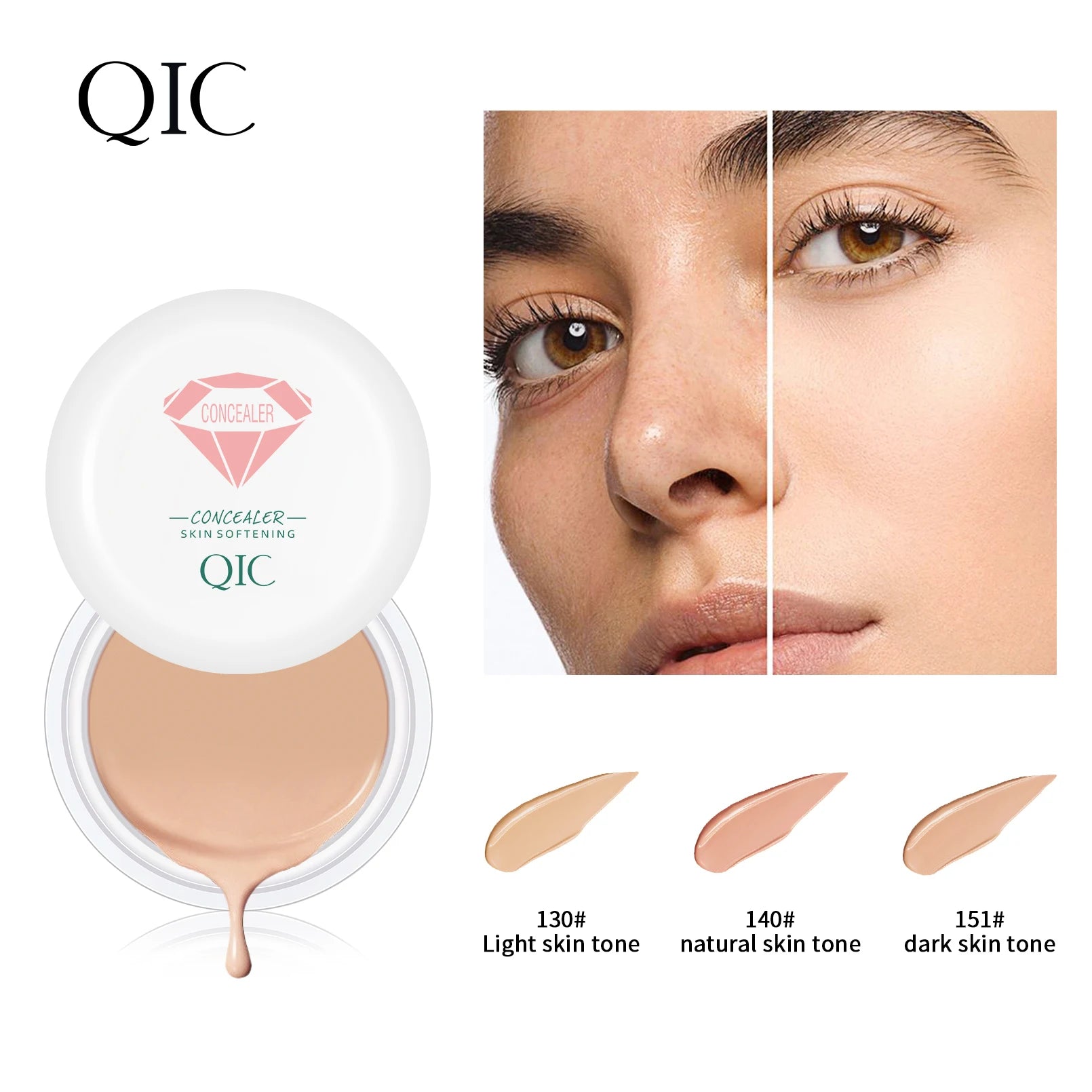 Full Coverage Concealer-waterproof,for Covers Skin Blemishes and Wrinkles and Tattoos,Regulates Skin Tone,Face Concealer Makeup