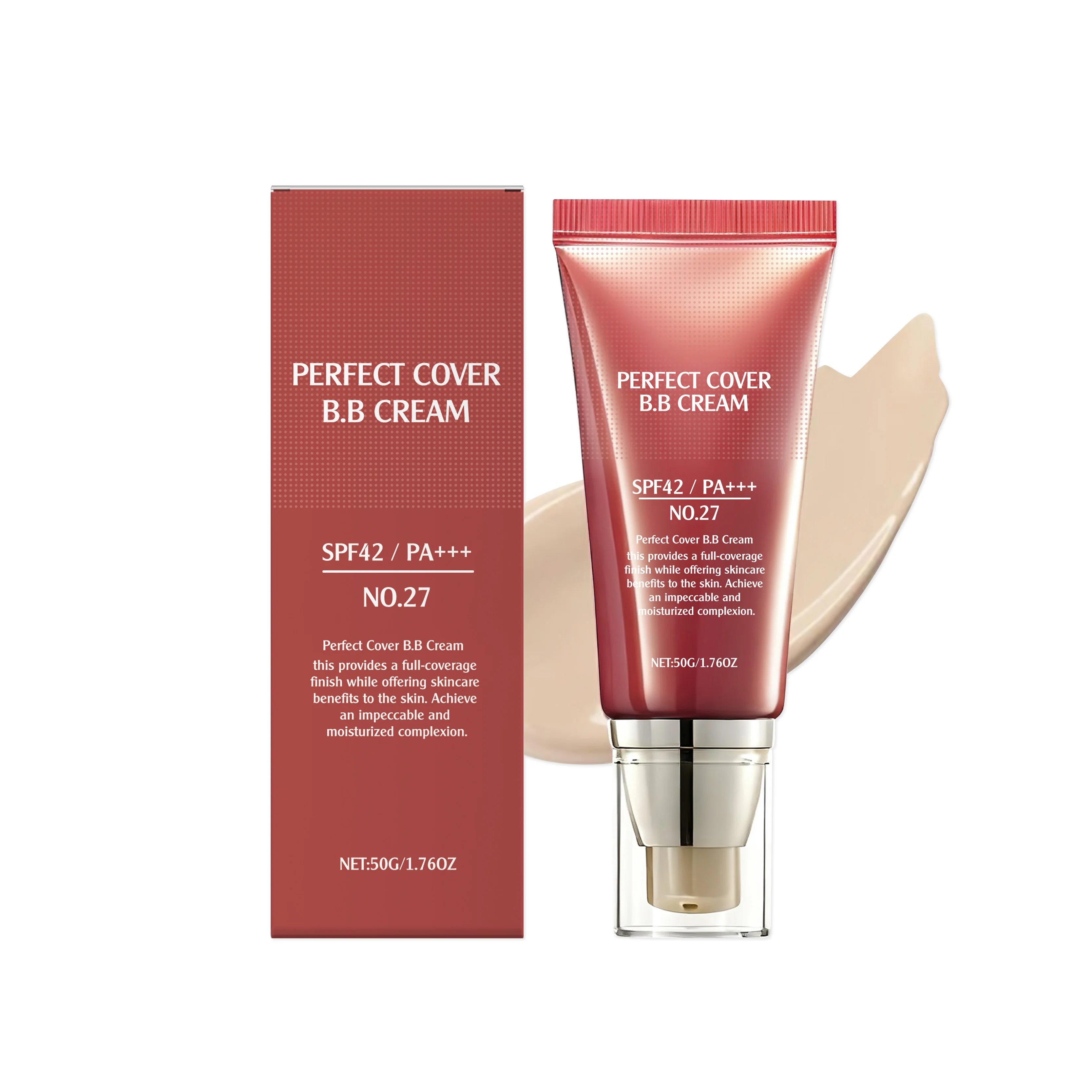 Concealer BB Cream Brightening Moisturizing Skin Oil Control Long-Lasting Makeup Full Coverage Natural Gentle Face Foundation