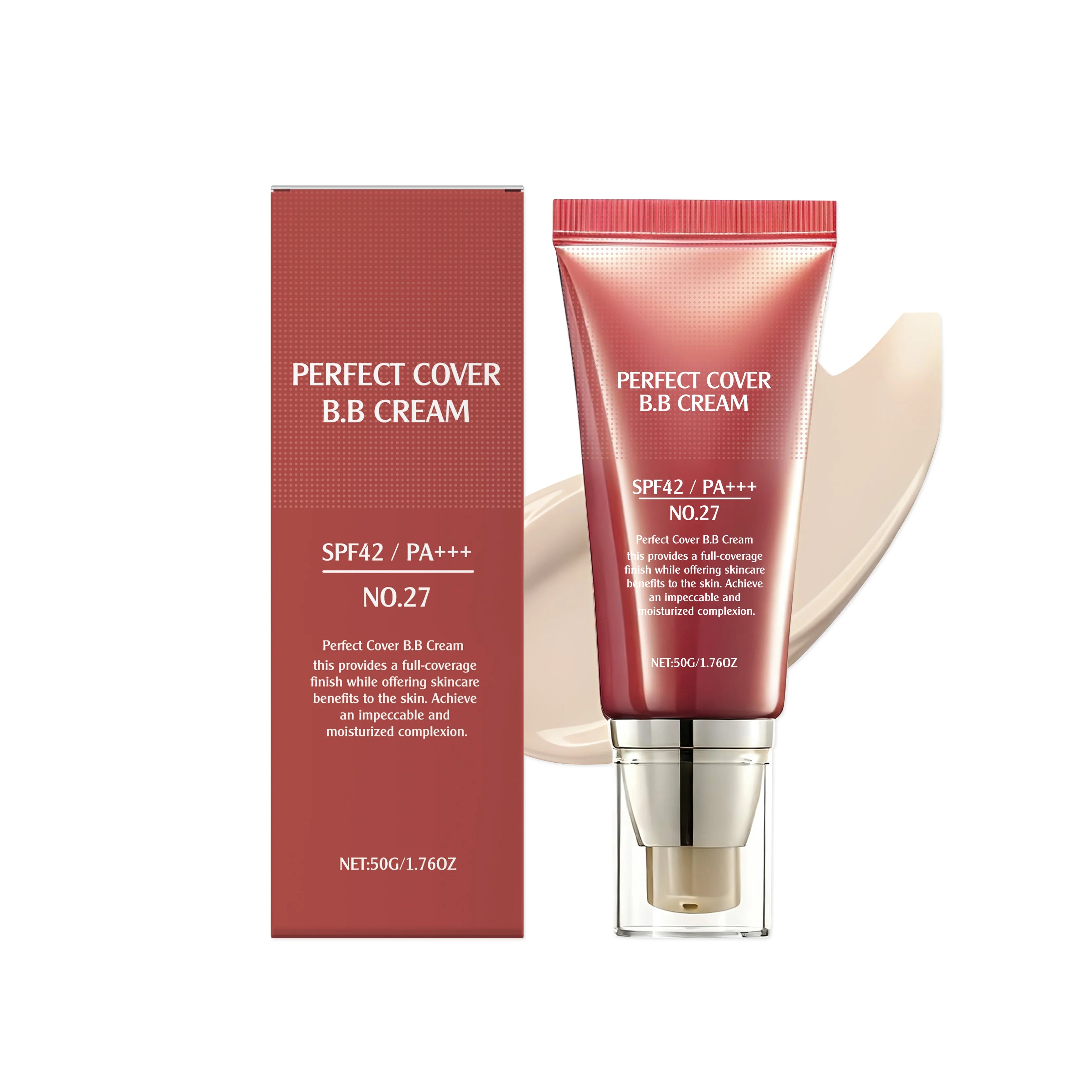 Concealer BB Cream Brightening Moisturizing Skin Oil Control Long-Lasting Makeup Full Coverage Natural Gentle Face Foundation