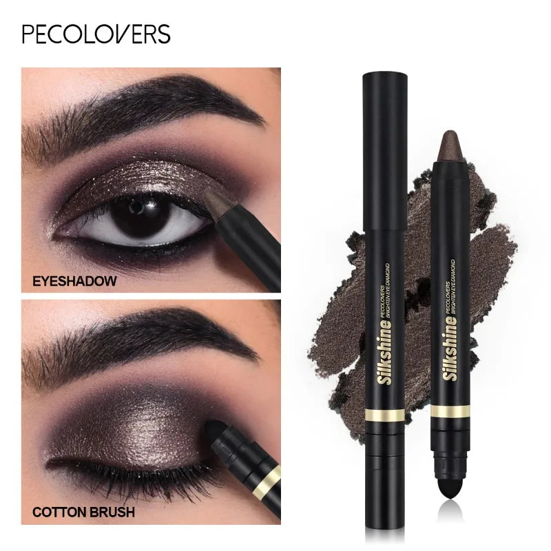 Waterproof and Sweatproof Double-ended Eye Shadow Stick 20 Colors Eye Highlight Naturally Brighten Eyes Eye Cosmetics
