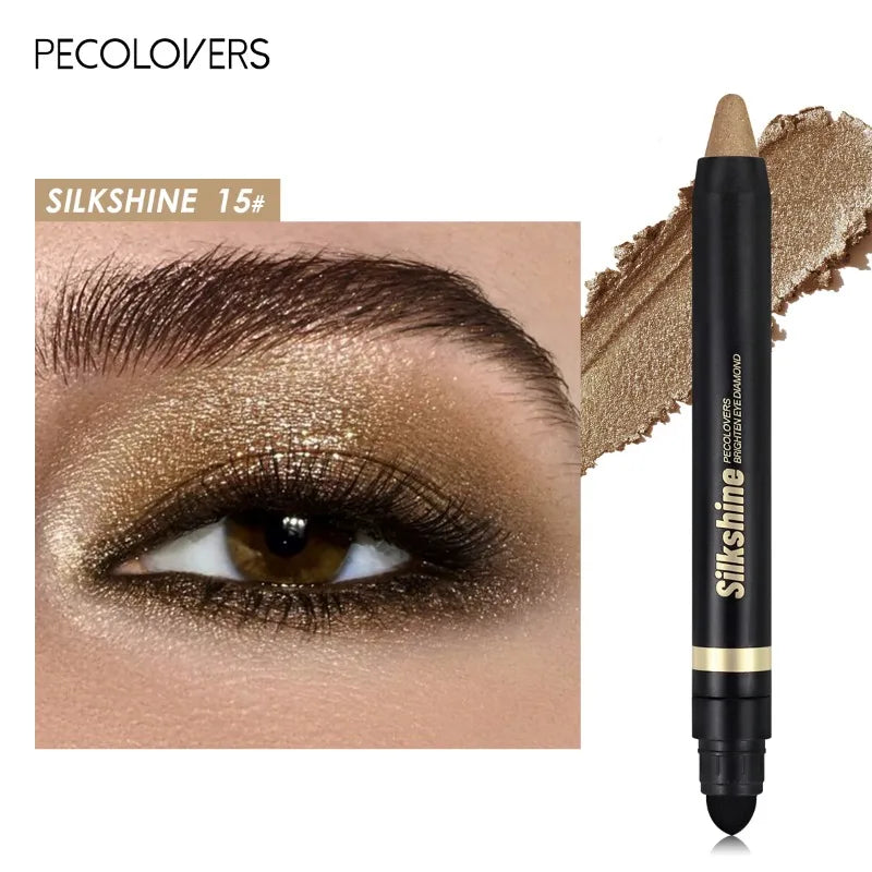 Waterproof and Sweatproof Double-ended Eye Shadow Stick 20 Colors Eye Highlight Naturally Brighten Eyes Eye Cosmetics