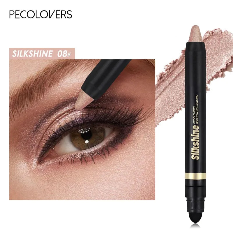 Waterproof and Sweatproof Double-ended Eye Shadow Stick 20 Colors Eye Highlight Naturally Brighten Eyes Eye Cosmetics