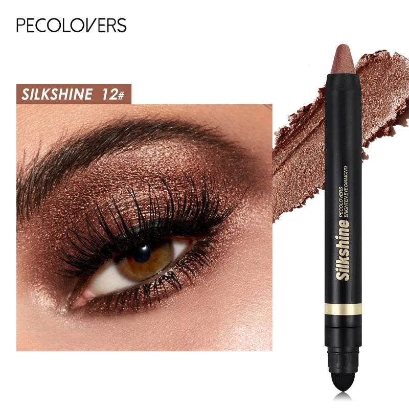 Waterproof and Sweatproof Double-ended Eye Shadow Stick 20 Colors Eye Highlight Naturally Brighten Eyes Eye Cosmetics