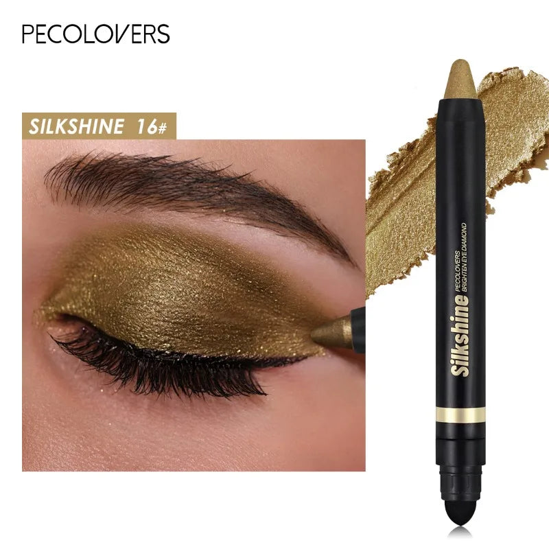 Waterproof and Sweatproof Double-ended Eye Shadow Stick 20 Colors Eye Highlight Naturally Brighten Eyes Eye Cosmetics