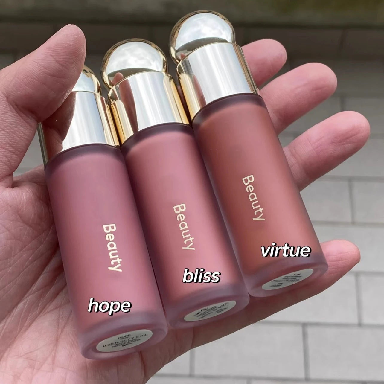 New Bronze Liquid Blush Lipstick Eyes Luminizer Highlight Cheek Blusher Waterproof Face Contour Shadow Lip Gloss Plump Makeup