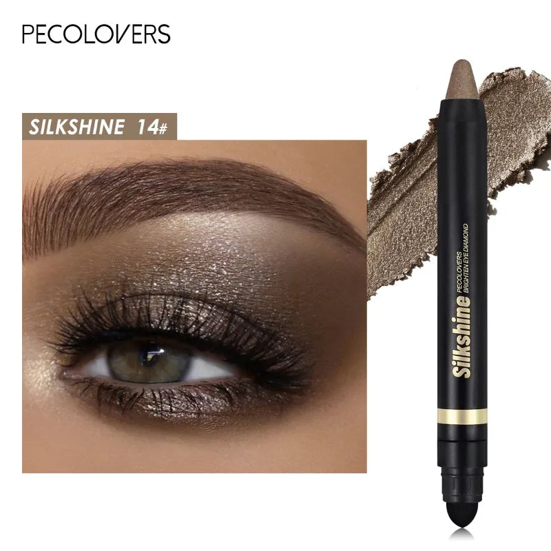 Waterproof and Sweatproof Double-ended Eye Shadow Stick 20 Colors Eye Highlight Naturally Brighten Eyes Eye Cosmetics