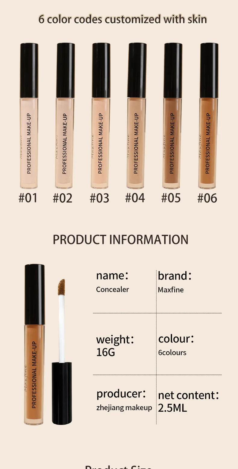Concealer liquid pen covers and modifies blemishes spots acne marks facial make-up and brightens skin tone